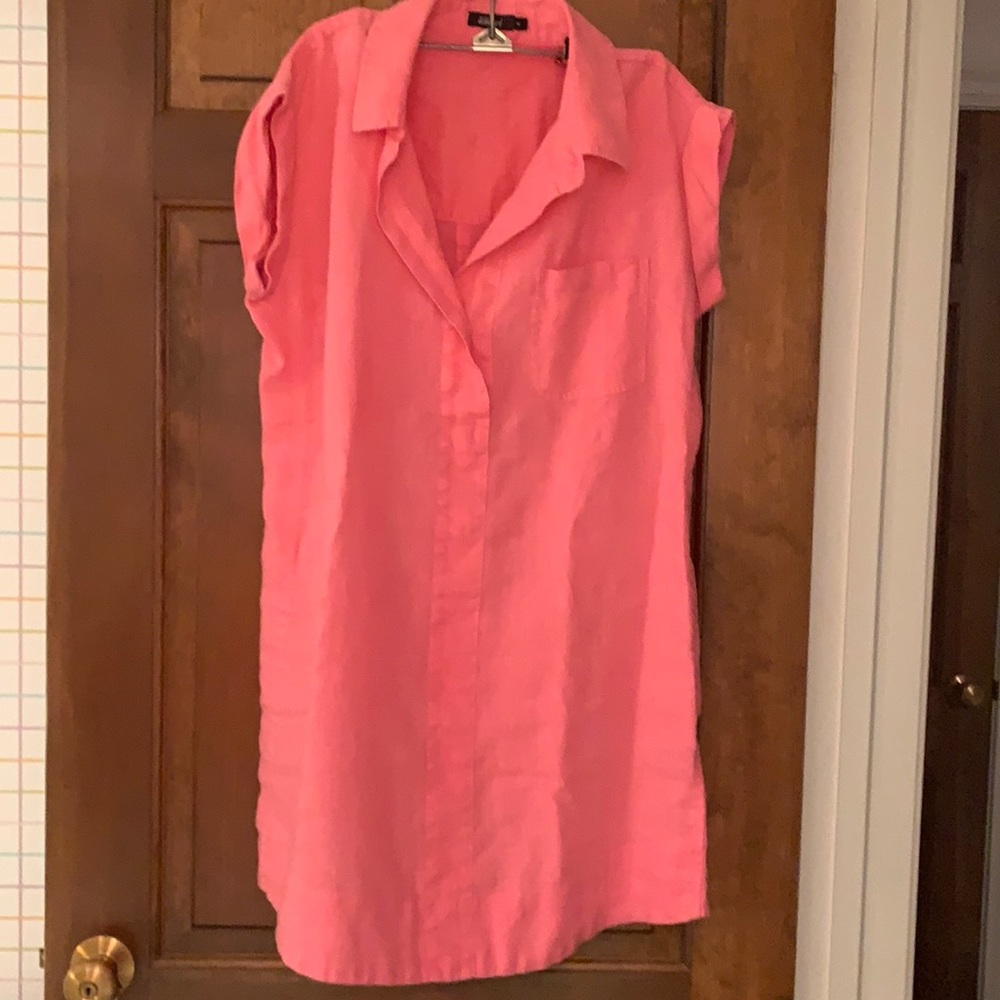 Hot pink sleeveless dress